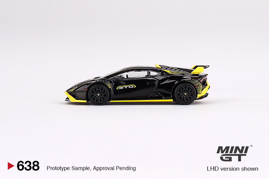 Mini GT No.638 Lamborghini Huracán STO Nero Noctis (Blister Pack) - MiJo Exclusives