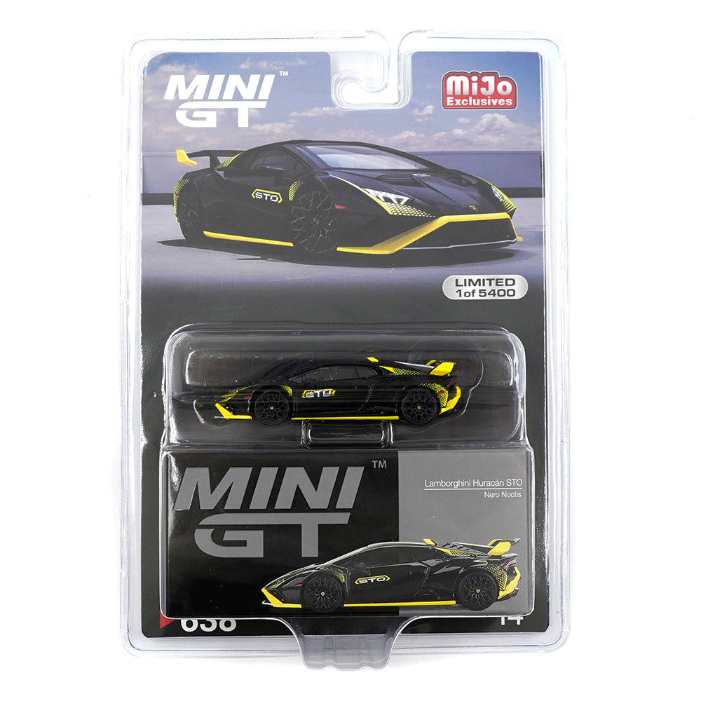 Mini GT No.638 Lamborghini Huracán STO Nero Noctis (Blister Pack) - MiJo Exclusives