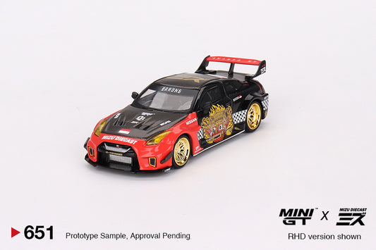 Mini GT No.651 LB-Silhouette WORKS GT Nissan 35GT-RR Ver.1 “BARONG” MINI GT x MIZU Diecast (Blister Pack)