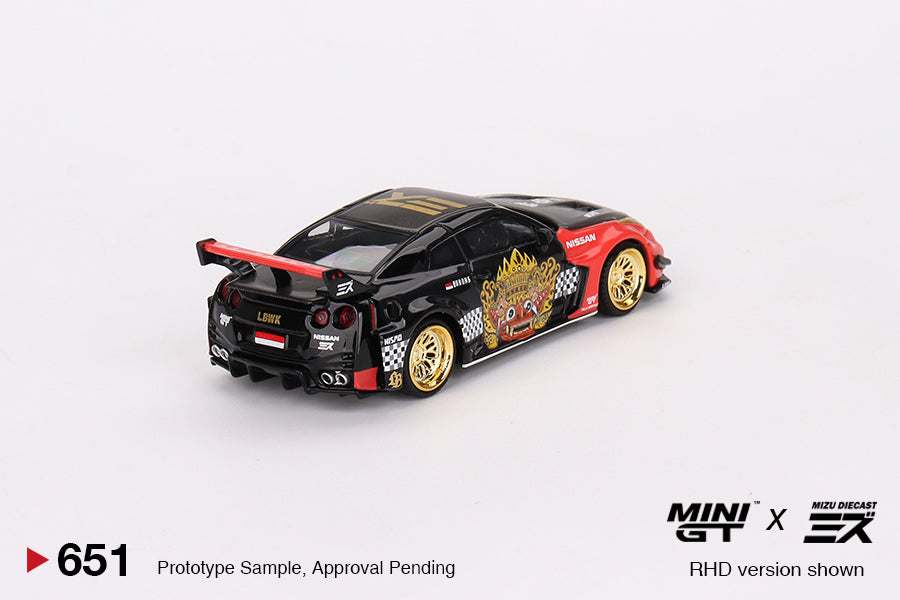 Mini GT No.651 LB-Silhouette WORKS GT Nissan 35GT-RR Ver.1 “BARONG” MINI GT x MIZU Diecast (Blister Pack)