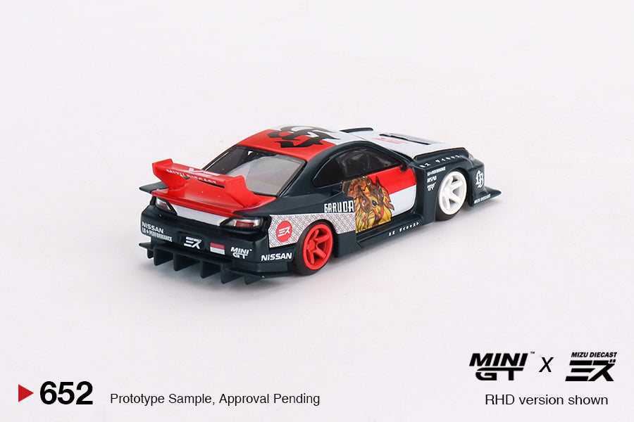 Mini GT No.652 LB-Super Silhouette Nissan SILVIA (S15) “GARUDA” MINI GT x MIZU Diecast (Blister Pack)