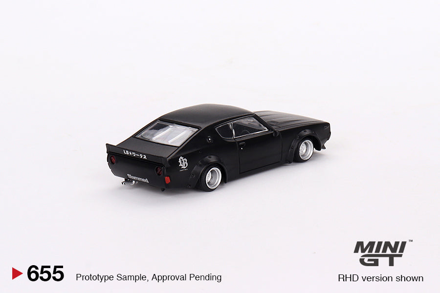 Mini GT No.655 Nissan Skyline Kenmeri Liberty Walk Matt Black