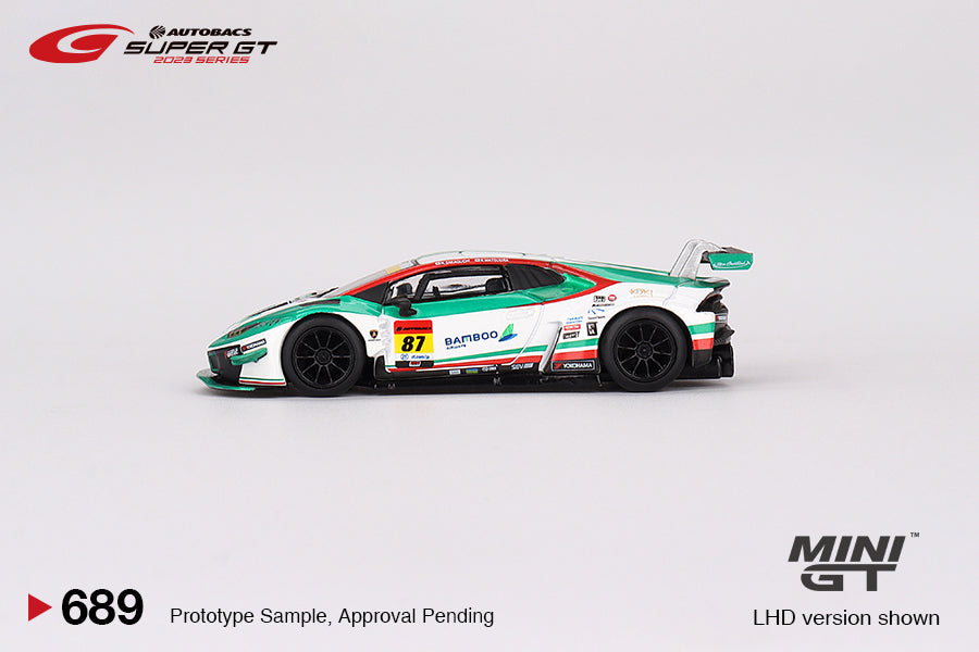 Mini GT No.689 Lamborghini Huracán GT3 EVO2 #87 "Bamboo Airways Lamborghini GT3" JLOC 2023 SUPER GT SERIES (Blister Pack) - Japan Exclusive
