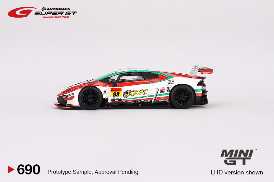 Mini GT No.690 Lamborghini Huracán GT3 EVO #88 "JLOC Lamborghini GT3" JLOC 2023 SUPER GT SERIES (Blister Pack) - Japan Exclusive