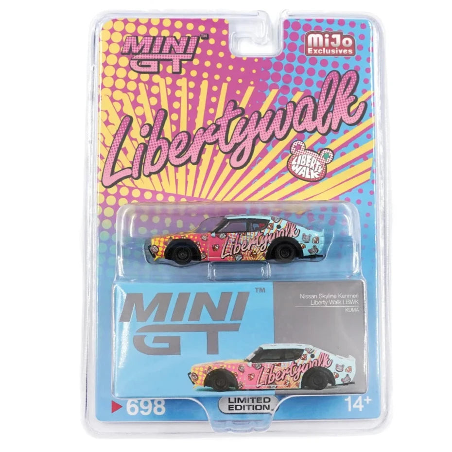 Mini GT No.698 Nissan Skyline Kenmeri Liberty Walk LBWK KUMA - MiJo Exclusive (Blister Pack)