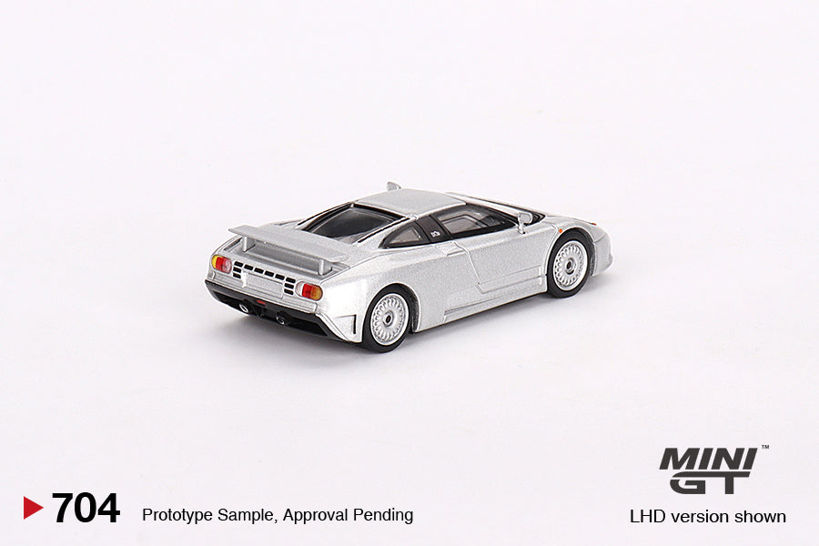 Mini GT No.704 Bugatti EB110 GT Grigio Chiaro
