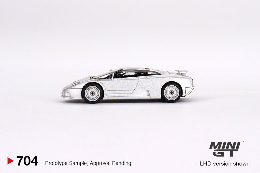 Mini GT No.704 Bugatti EB110 GT Grigio Chiaro