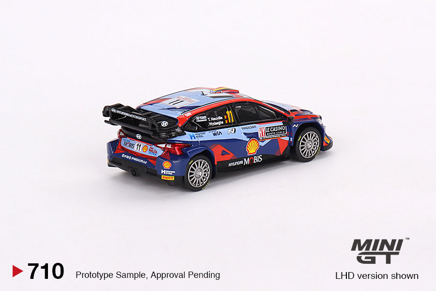 Mini GT No.710 Hyundai i20 N Rally1 Hybrid #11 2023 Rally Monte Carlo 3rd Place
