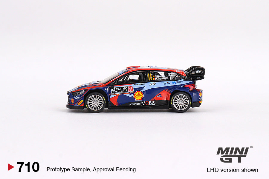 Mini GT No.710 Hyundai i20 N Rally1 Hybrid #11 2023 Rally Monte Carlo 3rd Place