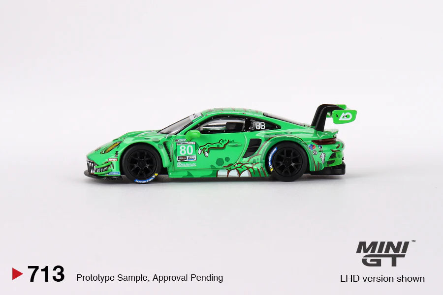 Mini GT No.713 Porsche 911 GT3 R #80 2023 IMSA Sebring 12 Hrs GTD AO Racing