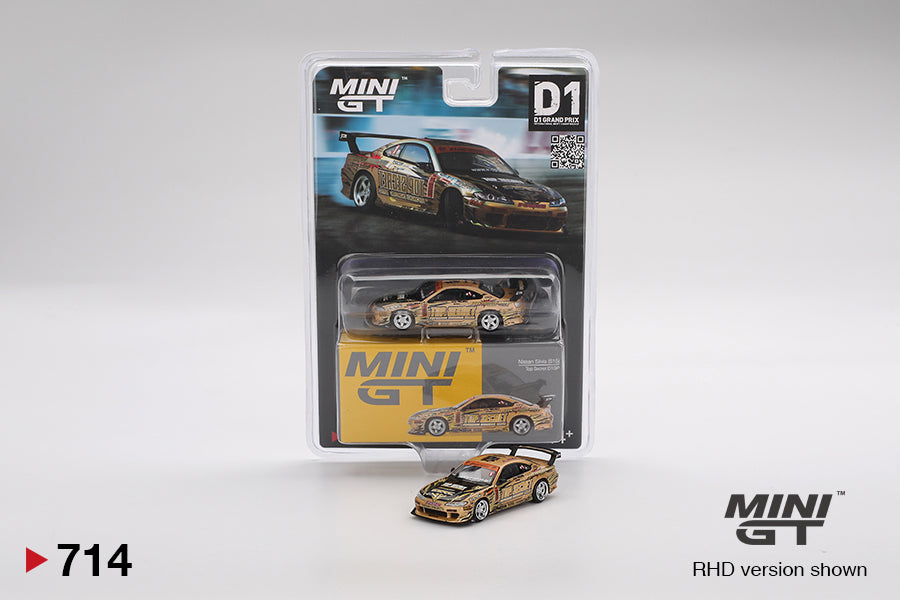 Mini GT No.714 Nissan Silvia (S15) Top Secret D1GP (Blister Pack)