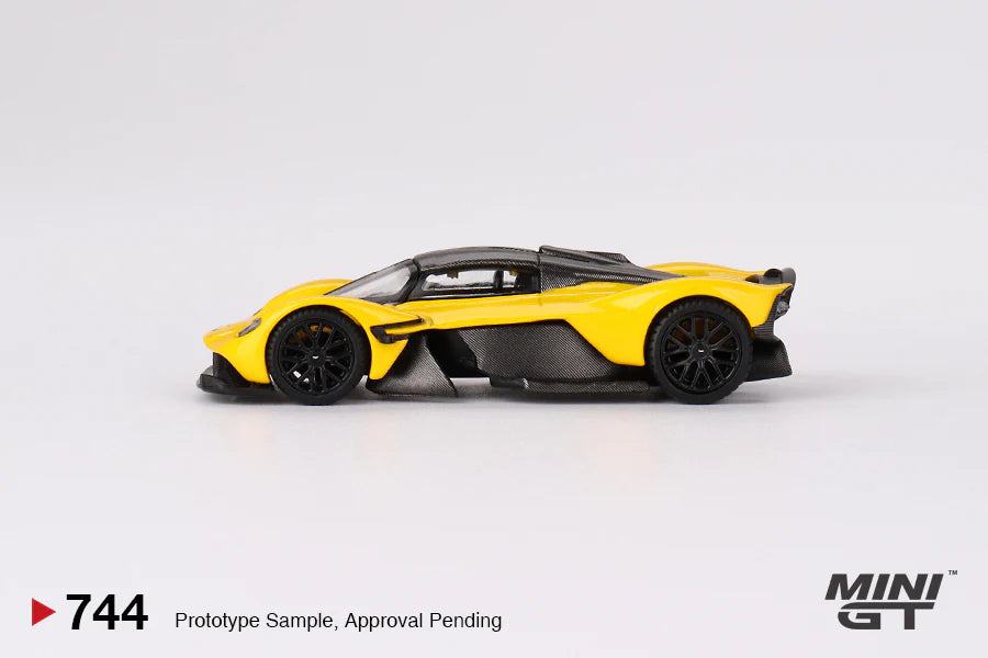 Mini GT No.744 Aston Martin Valkyrie Sunburst Yellow