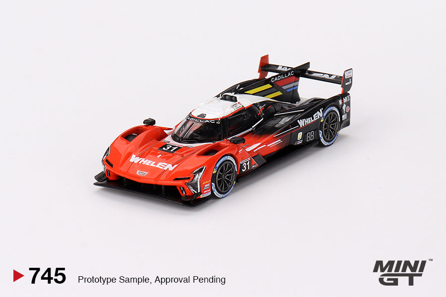 Mini GT No.745 Cadillac V-Series.R #31 Whelen Engineering Cadillac Racing 2023 IMSA Sebring 12 Hrs Winner