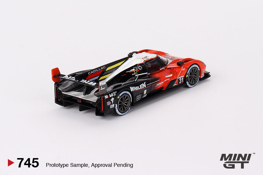 Mini GT No.745 Cadillac V-Series.R #31 Whelen Engineering Cadillac Racing 2023 IMSA Sebring 12 Hrs Winner