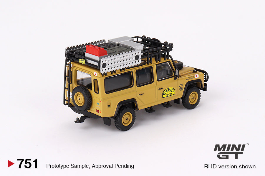 Mini GT No.751 Land Rover Defender 110 1989 Camel Trophy Amazon Team Japan