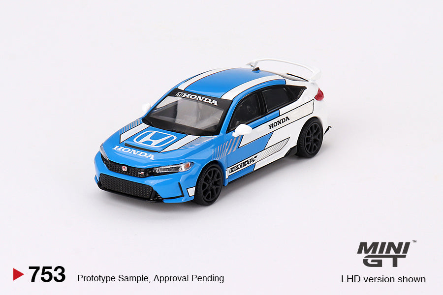 Mini GT No.753 Honda Civic Type R #3 2023 Pace Car Blue
