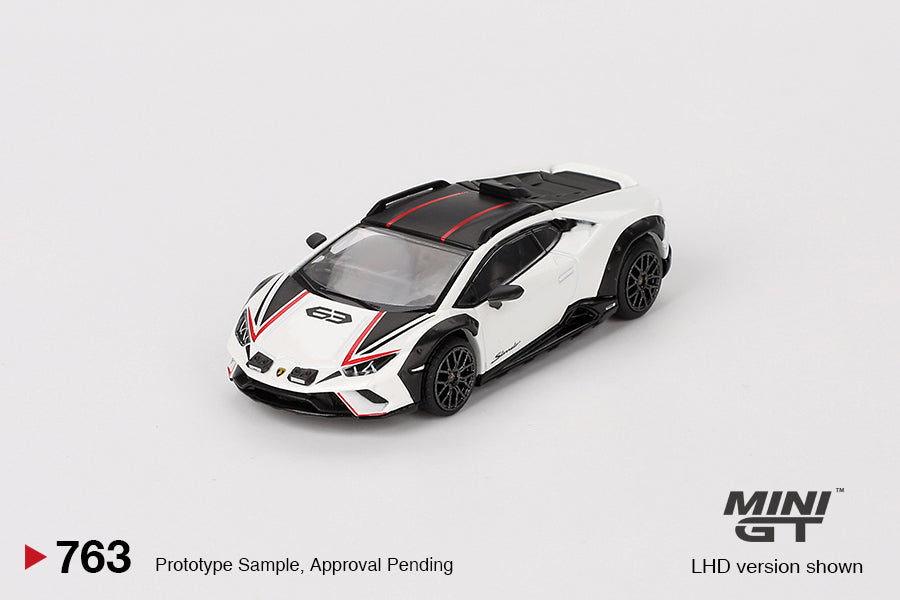 Mini GT No.763 Lamborghini Huracán Sterrato Bianco Asopo (Blister Pack) - MiJo Exclusives