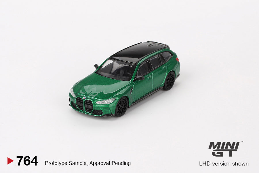 Mini GT No.764 BMW M3 Competition Touring Isle of Man Green Metallic