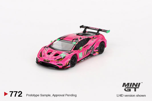 Mini GT No.772 Lamborghini Huracán GT3 EVO2 #83 2023 IMSA Daytona 24 Hrs Iron Dames (Blister Pack) - MIJO Exclusives