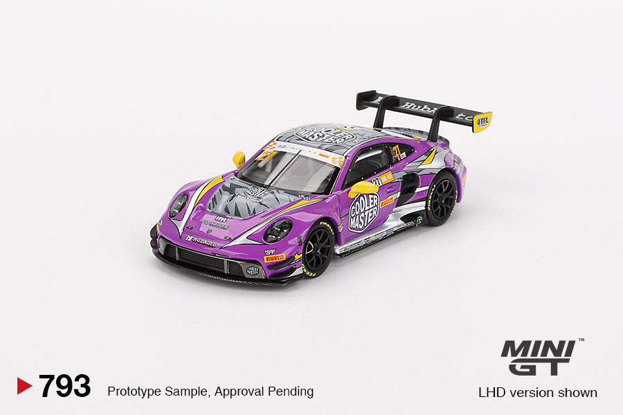 Mini GT No.793 Porsche 911 GT3 R #27 HubAuto Racing 2023 FIA GT World Cup 70th Macau Grand Prix (Blister Pack)