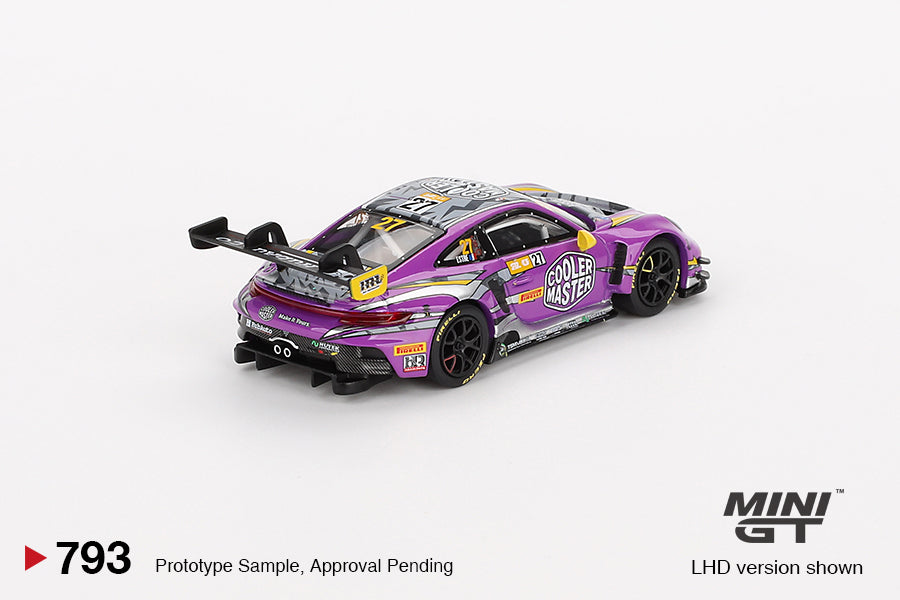 Mini GT No.793 Porsche 911 GT3 R #27 HubAuto Racing 2023 FIA GT World Cup 70th Macau Grand Prix (Blister Pack)