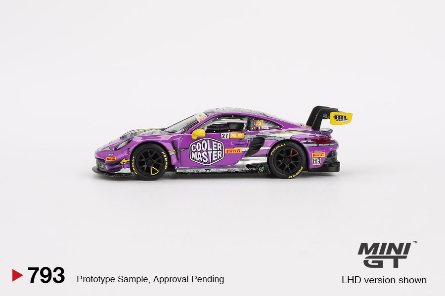 Mini GT No.793 Porsche 911 GT3 R #27 HubAuto Racing 2023 FIA GT World Cup 70th Macau Grand Prix (Blister Pack)
