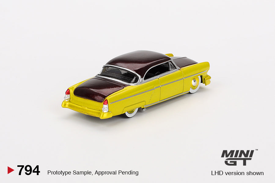 Mini GT No.794 Lincoln Capri Hot Rod 1954 Lime Yellow