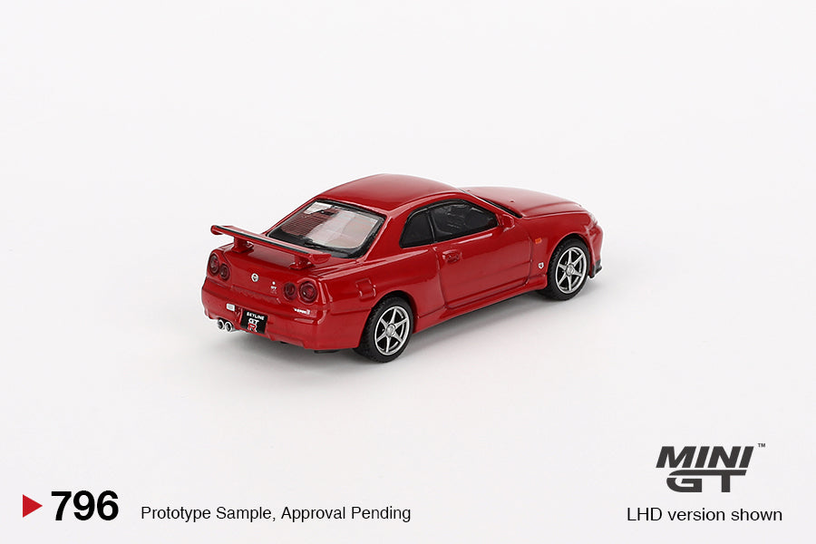 Mini GT No.796 Nissan Skyline GT-R (R34) V-Spec Active Red