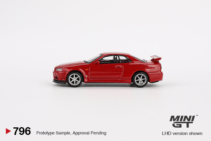 Mini GT No.796 Nissan Skyline GT-R (R34) V-Spec Active Red