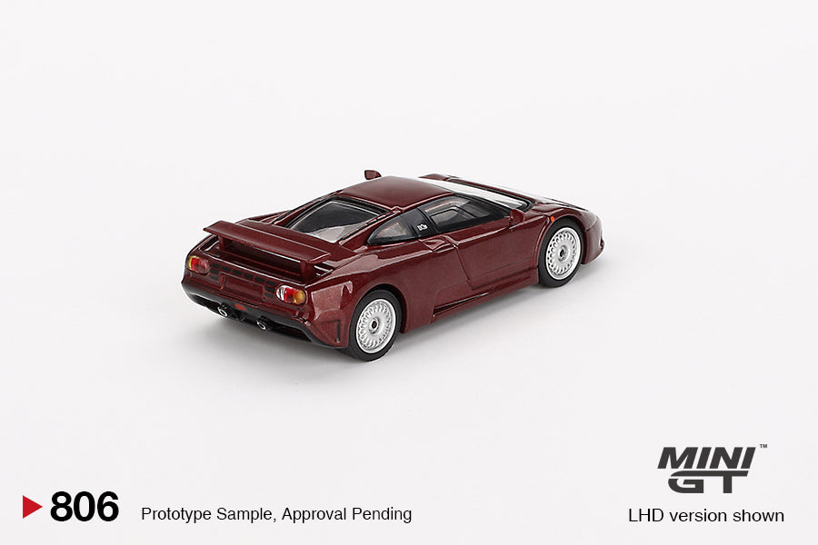 Mini GT No.806 Bugatti EB110 GT Dark Red Metallic