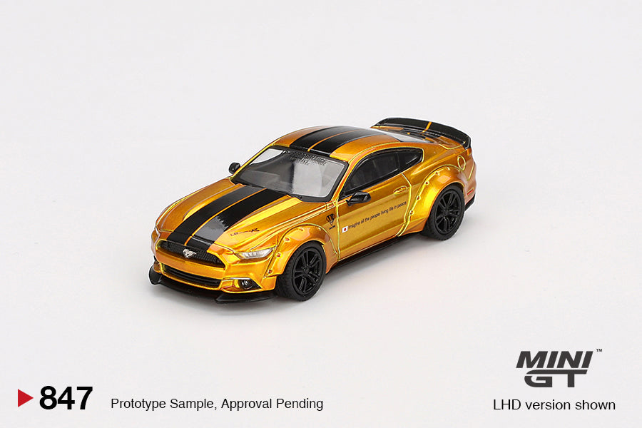 Mini GT No.847 LB-WORKS Ford Mustang LB Gold