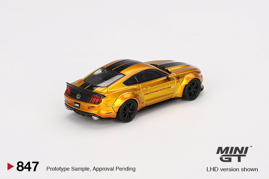 Mini GT No.847 LB-WORKS Ford Mustang LB Gold