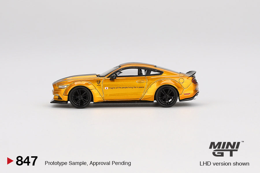 Mini GT No.847 LB-WORKS Ford Mustang LB Gold