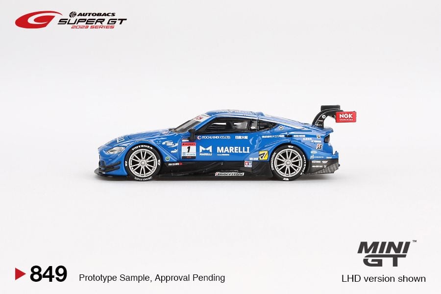 Mini GT No.849 Nissan Z GT500 #1 "MARELLI IMPUL Z" TEAM IMPUL 2023 Super GT Series (Blister Pack)