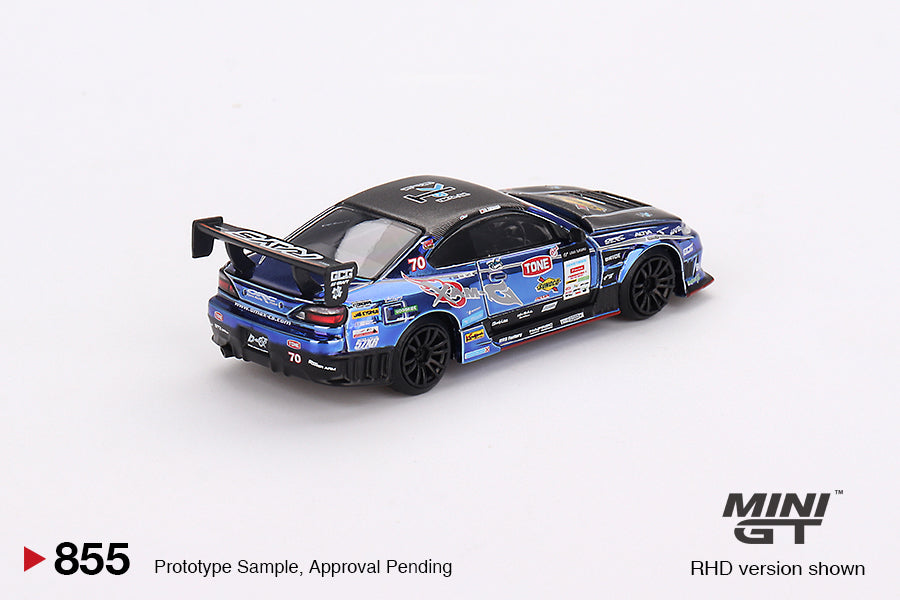 Mini GT No.855 Nissan Silvia (S15) D-MAX #70 D-MAX Racing 2023 D1 Grand Prix (Blister Pack) - Japan Exclusive