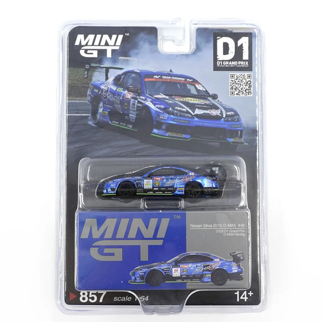 Mini GT No.857 Nissan Silvia (S15) D-MAX #46 2023 D1 Grand Prix D-MAX Racing (Blister Pack)