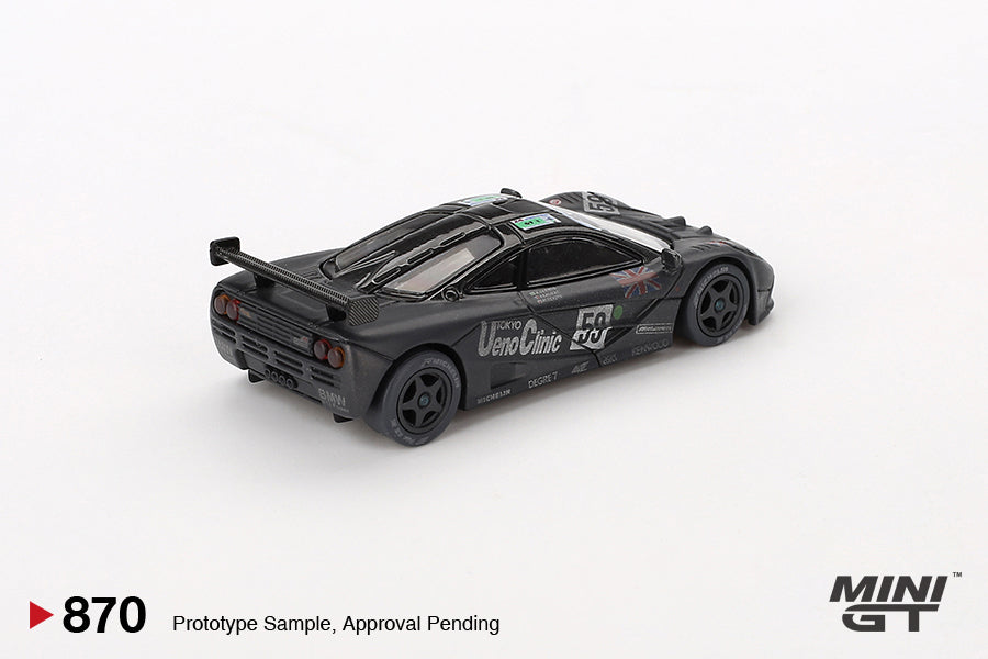 Mini GT No.870 McLaren F1 GTR #59 1995 Le Mans 24Hr Winner Post-Race Weathered (Blister Pack)