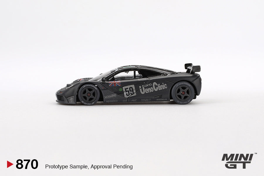 Mini GT No.870 McLaren F1 GTR #59 1995 Le Mans 24Hr Winner Post-Race Weathered (Blister Pack)