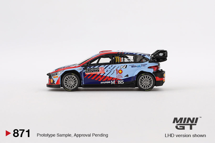 Mini GT No.871 Hyundai i20 N Rally1 Hybrid #11 2024 Rallye Monte-Carlo Winner