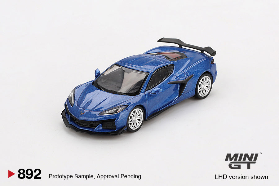 Mini GT No.892 Chevrolet Corvette Z06 2023 Elkhart Lake Blue Metallic