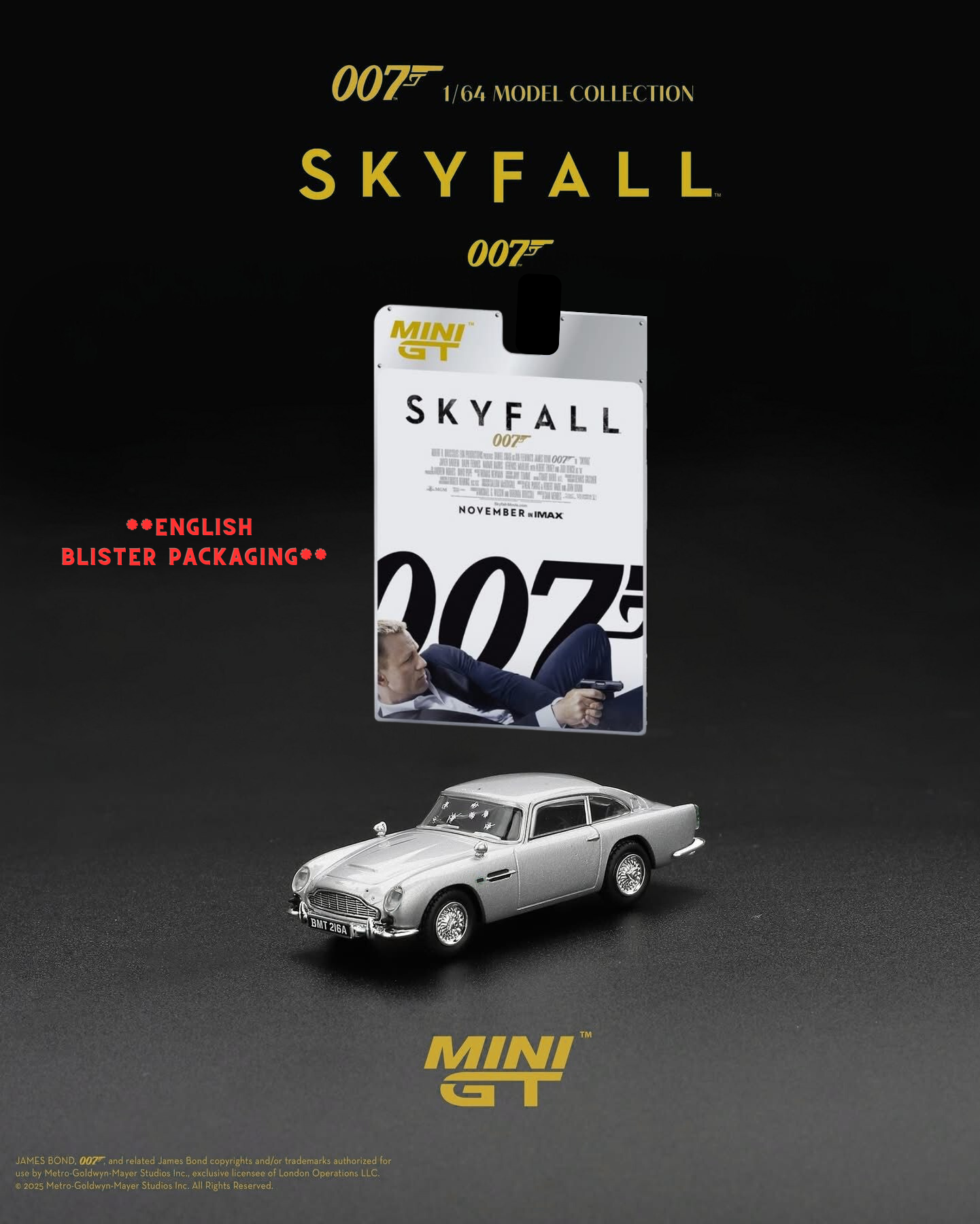 Mini GT #901 1/64 007 Aston Martin DB5 Thunderball - Con Poster Cards