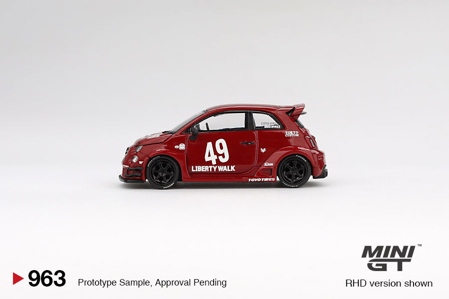 Mini GT No.963 LB-WORKS x Abas Works ABARTH 595 Red
