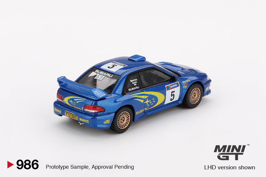 Mini GT No.986 Subaru Impreza WRC99 #5 1999 Rally Australia Winner - Australia Exclusive