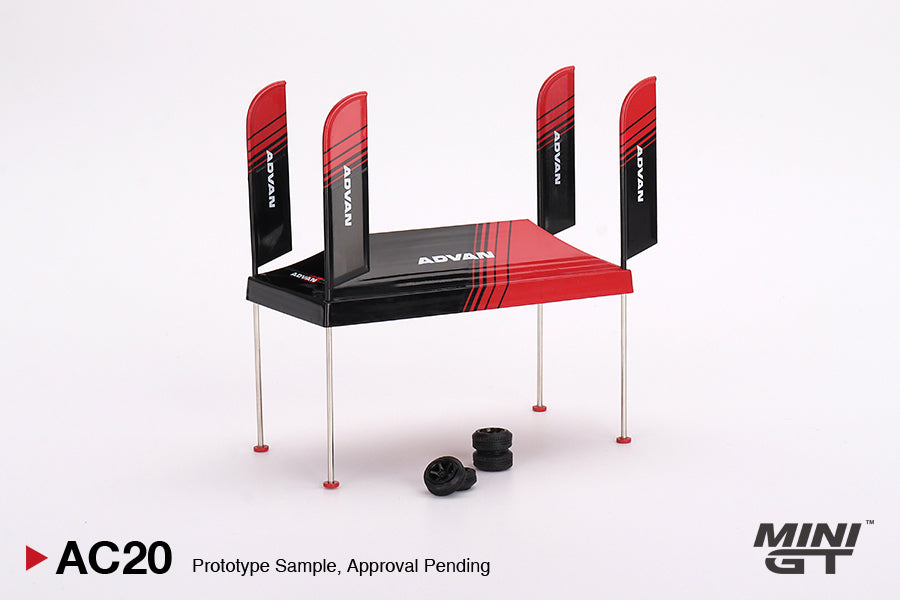 Mini GT AC20 Paddock Service Tent Set – ADVAN