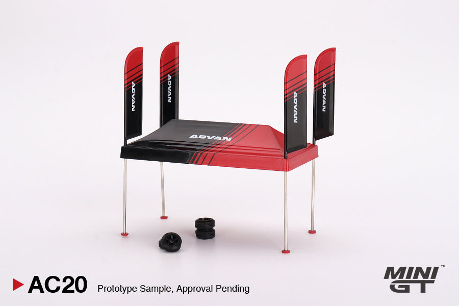 Mini GT AC20 Paddock Service Tent Set – ADVAN
