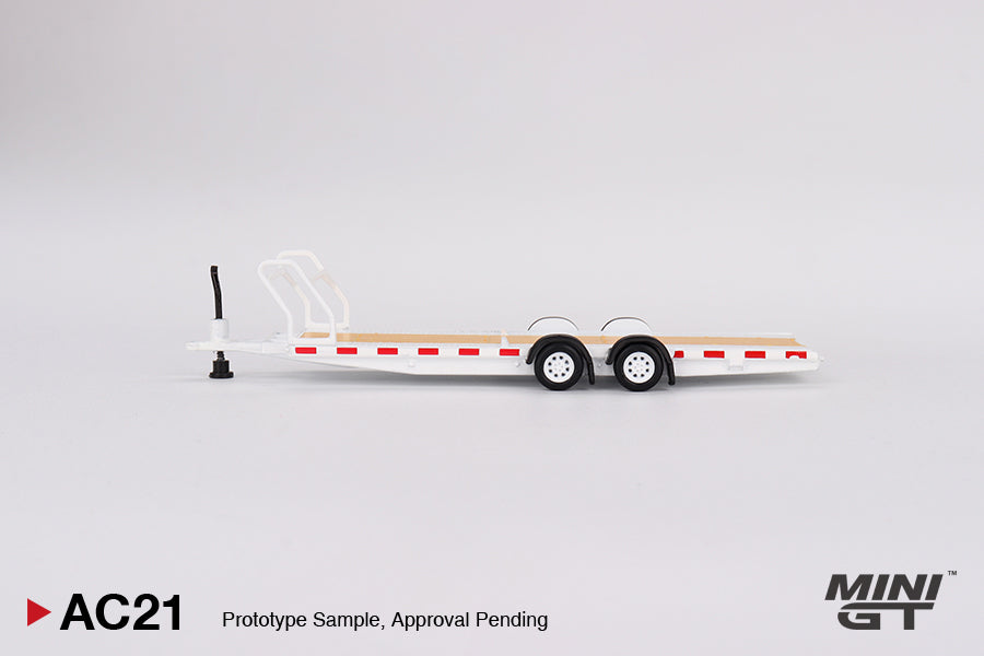 Mini GT Accessories: AC21 Car Hauler Trailer Type C White