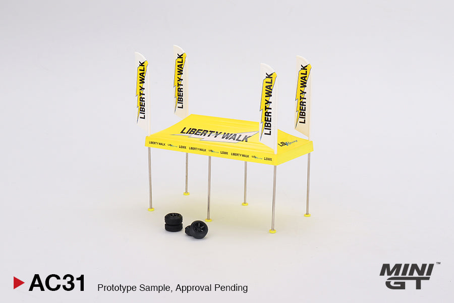 Mini GT AC31 Paddock Service Tent Set - LB Racing
