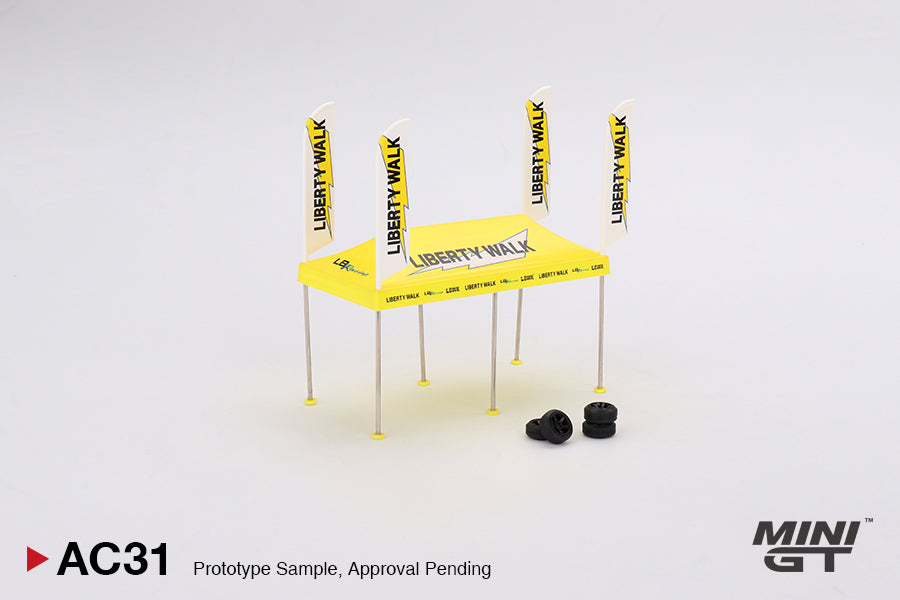 Mini GT AC31 Paddock Service Tent Set - LB Racing