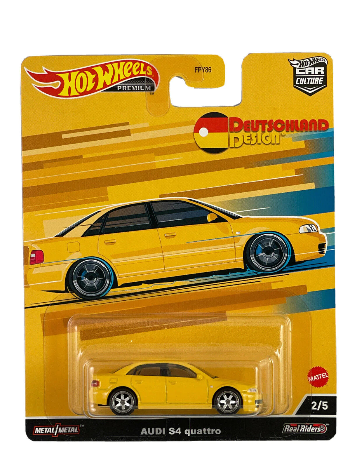Hot Wheels Premium Car Culture Deutschland Design 2/5 Audi S4 Quatttro -Japanese Stock