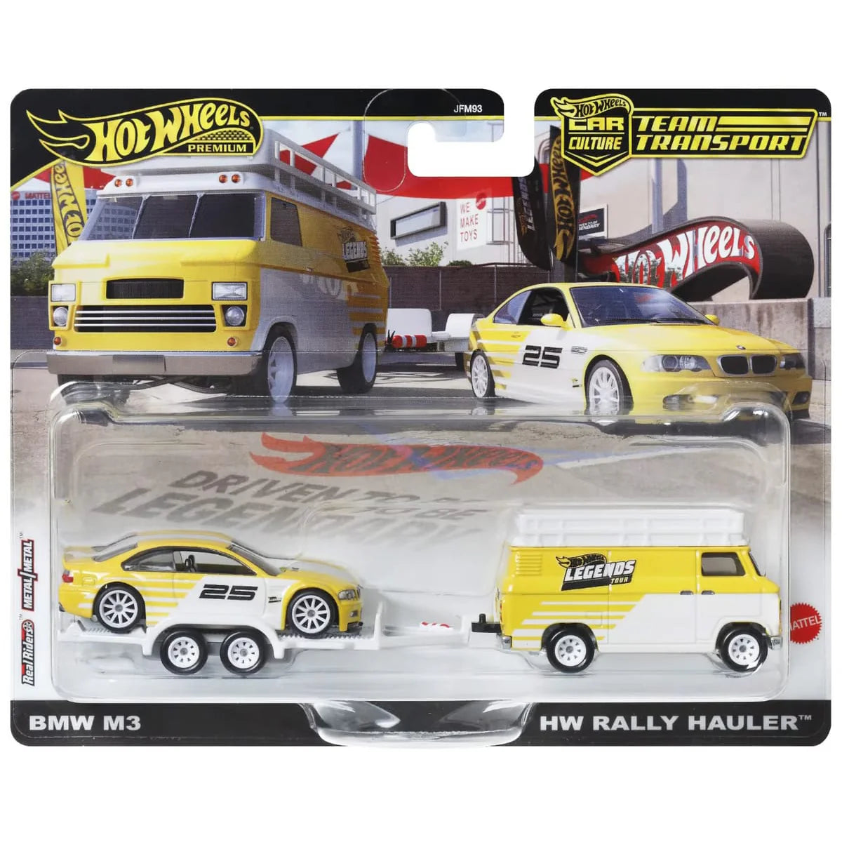 Hot Wheels Premium Car Culture Team Transport Set - BMW M3 & HW Rally Hauler